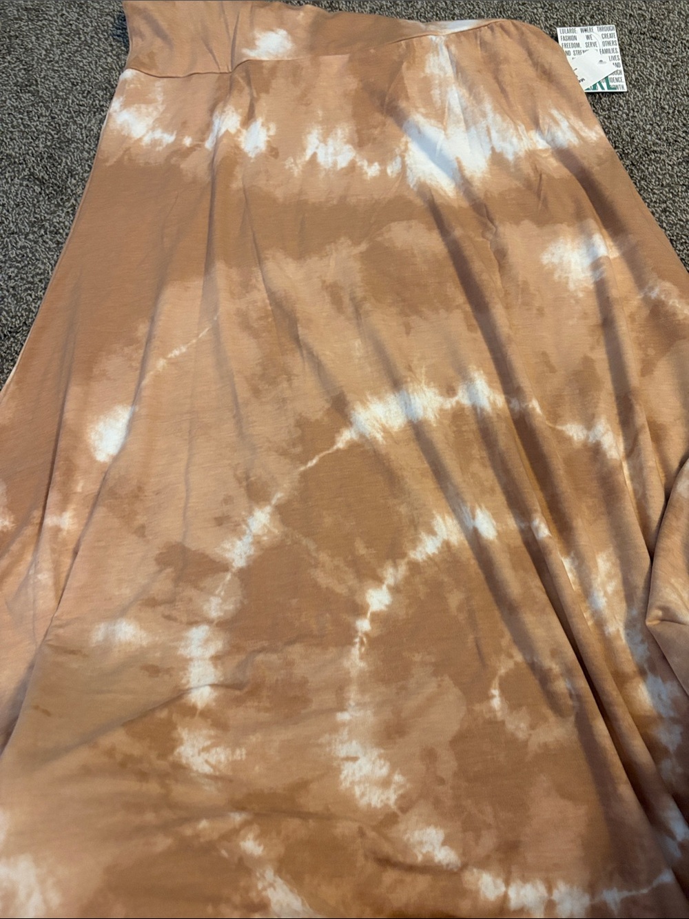 Tie-Dye Rust Brown A-Line Women's Skirt